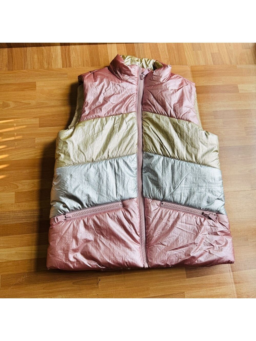 Tucker and Tate multicolored metallic puffy vest size 8
